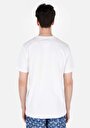 thumb-Regular Fit Yuvarlak Yaka Baskılı Düz Erkek Beyaz Kısa Kol Tişört