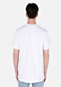thumb-Regular Fit Yuvarlak Yaka Düz Erkek Beyaz Kısa Kol Çizgili Tişört