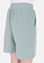 thumb-Regular Fit Orta Bel  Kadın Yeşil Şort