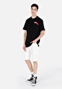 thumb-Comfort Fit Yuvarlak Yaka Düz Erkek Siyah Kısa Kol Tişört