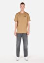 thumb-Comfort Fit Yuvarlak Yaka  Erkek Kahverengi Kısa Kol Tişört