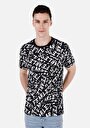 thumb-Regular Fit Yuvarlak Yaka  Erkek Siyah Kısa Kol Tişört