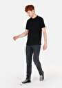 thumb-Regular Fit Yuvarlak Yaka Düz Erkek Siyah Kısa Kol Tişört