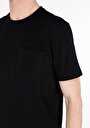thumb-Regular Fit Yuvarlak Yaka Düz Erkek Siyah Kısa Kol Tişört