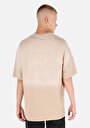 thumb-Oversize Fit Yuvarlak Yaka  Erkek Ekru Kısa Kol Tişört