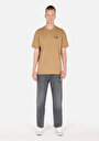 thumb-Comfort Fit Yuvarlak Yaka  Erkek Kahverengi Kısa Kol Tişört