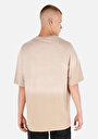 thumb-Oversize Fit Yuvarlak Yaka  Erkek Ekru Kısa Kol Tişört