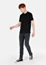 thumb-Regular Fit Yuvarlak Yaka Düz Erkek Siyah Kısa Kol Tişört