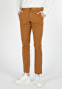 thumb-Slim Fit Orta Bel Düz Paça Erkek Sari  Pantolon