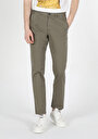 thumb-Regular Fit Orta Bel Düz Paça Erkek Yeşil  Pantolon