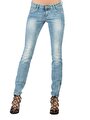 757 Sally Super Slim Fit Super Düşük Bel Dar Paça Kadın Mavi Jean Pantolon