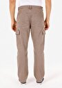 thumb-Comfort Fit Orta Bel Düz Paça Erkek Dokuma Bej Pantolon