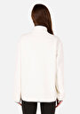 thumb-Regular Fit Örme Fermuarlı Kadın Ekru Sweatshirt