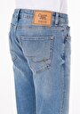 thumb-Regular Fit Erkek Fermuarlı Mid İndigo Denim Jean Pantolon