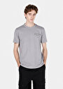 thumb-Regular Fit Yuvarlak Yaka Düz Erkek Gri Kısa Kol Tişört