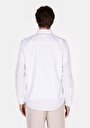 thumb-Regular Fit Shirt Neck Düz Erkek Beyaz Uzun Kol Gömlek