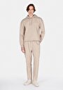 thumb-Slim Fit Orta Bel Düz Erkek Bej Eşofman Altı