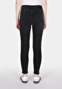 thumb-Skinny Fit Orta Bel Dar Paça Kadın Siyah Jean Pantolon