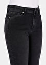 thumb-Skinny Fit Orta Bel Dar Paça Kadın Siyah Jean Pantolon