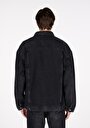 thumb-Oversize Fit Düğmeli Astarsız Erkek Ecologic Siyah  Ceket