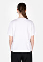 thumb-Regular Fit Yuvarlak Yaka Düz Kadın Beyaz Kısa Kol Tişört
