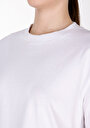 thumb-Regular Fit Yuvarlak Yaka Düz Kadın Beyaz Kısa Kol Tişört