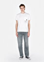 thumb-Regular Fit Yuvarlak Yaka Düz Erkek Beyaz Kısa Kol Tişört