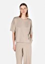 thumb-Comfort Fit   Kadın Bej Kısa Kol Tişört