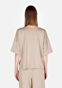 thumb-Comfort Fit   Kadın Bej Kısa Kol Tişört