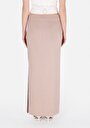 thumb-Slim Fit Düz  Kadın Bej Etek
