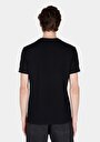 thumb-Regular Fit Yuvarlak Yaka Jakarlı Erkek Siyah Kısa Kol Tişört