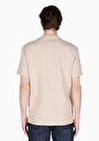 thumb-Comfort Fit Yuvarlak Yaka Düz Erkek Bej Kısa Kol Tişört