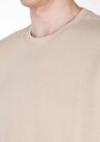 thumb-Comfort Fit Yuvarlak Yaka Düz Erkek Bej Kısa Kol Tişört