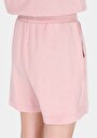 thumb-Regular Fit Orta Bel Düz Kadın Pembe Şort