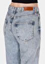 thumb-Regular Fit Yüksel Bel Geniş Paça Kadın Denim Jean Pantolon