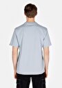 thumb-Comfort Fit Yuvarlak Yaka Düz Erkek Mavi Kısa Kol Tişört