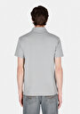 thumb-Regular Fit Polo Yaka Düz Erkek Gri Örme Kısa Kol Tişört