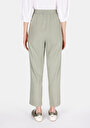 thumb-Regular Fit Yüksel Bel Düz Paça Kadın Yeşil Viskon Pantolon