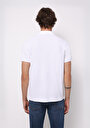 thumb-Regular Fit Polo Yaka Düz Erkek Beyaz Pamuklu Cepsiz Kısa Kol Tişört