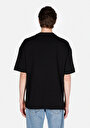 thumb-Oversize Fit Yuvarlak Yaka Düz Erkek Siyah Kısa Kol Tişört