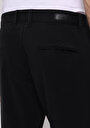 thumb-Slim Fit Orta Bel Düz Paça Erkek Siyah Düğmeli Pantolon