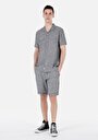 thumb-Regular Fit Cepsiz Orta Bel Düz Erkek Gri Şort