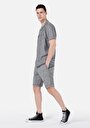 thumb-Regular Fit Cepsiz Orta Bel Düz Erkek Gri Şort