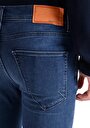 thumb-Skinny Fit Düşük Bel Dar Paça Erkek Koyu İndigo Jean Pantolon