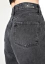 thumb-Regular Fit Yüksek Bel Düz Paça Kadın İndigo Jean Pantolon