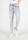 thumb-Carrot Fit Drop Crotch Havuç Paça Erkek Denim İndigo Jean Pantolon