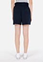 thumb-Regular Fit Yüksek Bel  Kadın Lacivert Şort