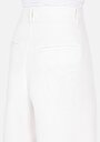 thumb-Regular Fit Yüksek Bel Düz Kadın Beyaz Şort