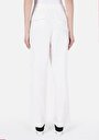 thumb-Regular Fit Yüksek Bel Geniş Paça Kadın Beyaz  Pantolon