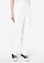 thumb-Regular Fit Yüksek Bel Geniş Paça Kadın Beyaz  Pantolon